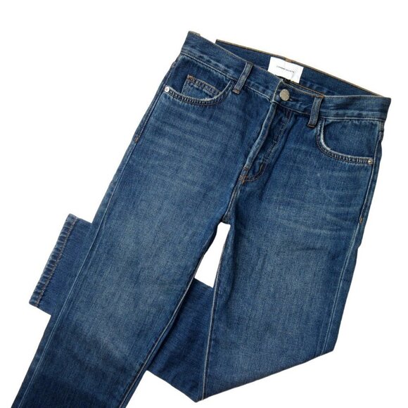 NWT Current/Elliott The Original Straight in Westry Non-stretch Crop Jeans 25 - Picture 3 of 8